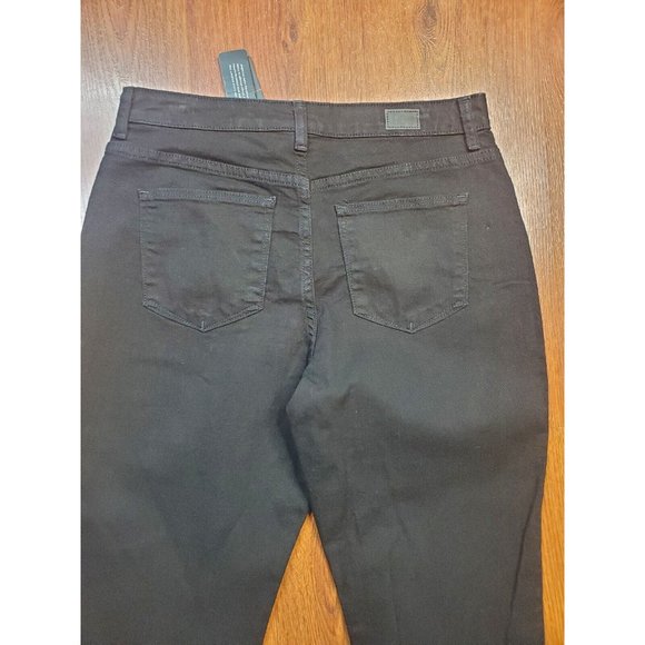 Lee Women's Effortless Wash & Wear Straight Leg Relaxed Fit Black 10Med  X  32 - Picture 4 of 8